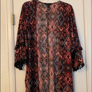 Multicolored patterned cardigan